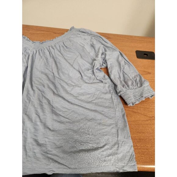 Maurices 2X Solid Smocked Off The Shoulder Top (L) - Picture 3 of 8